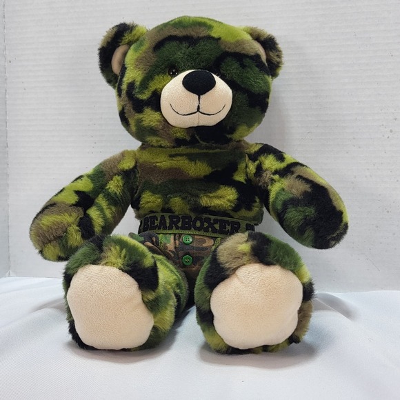 Build a Bear Workshop 16" Jungle Camouflage Plush Teddy Bear stuffed animal toy - Picture 7 of 9